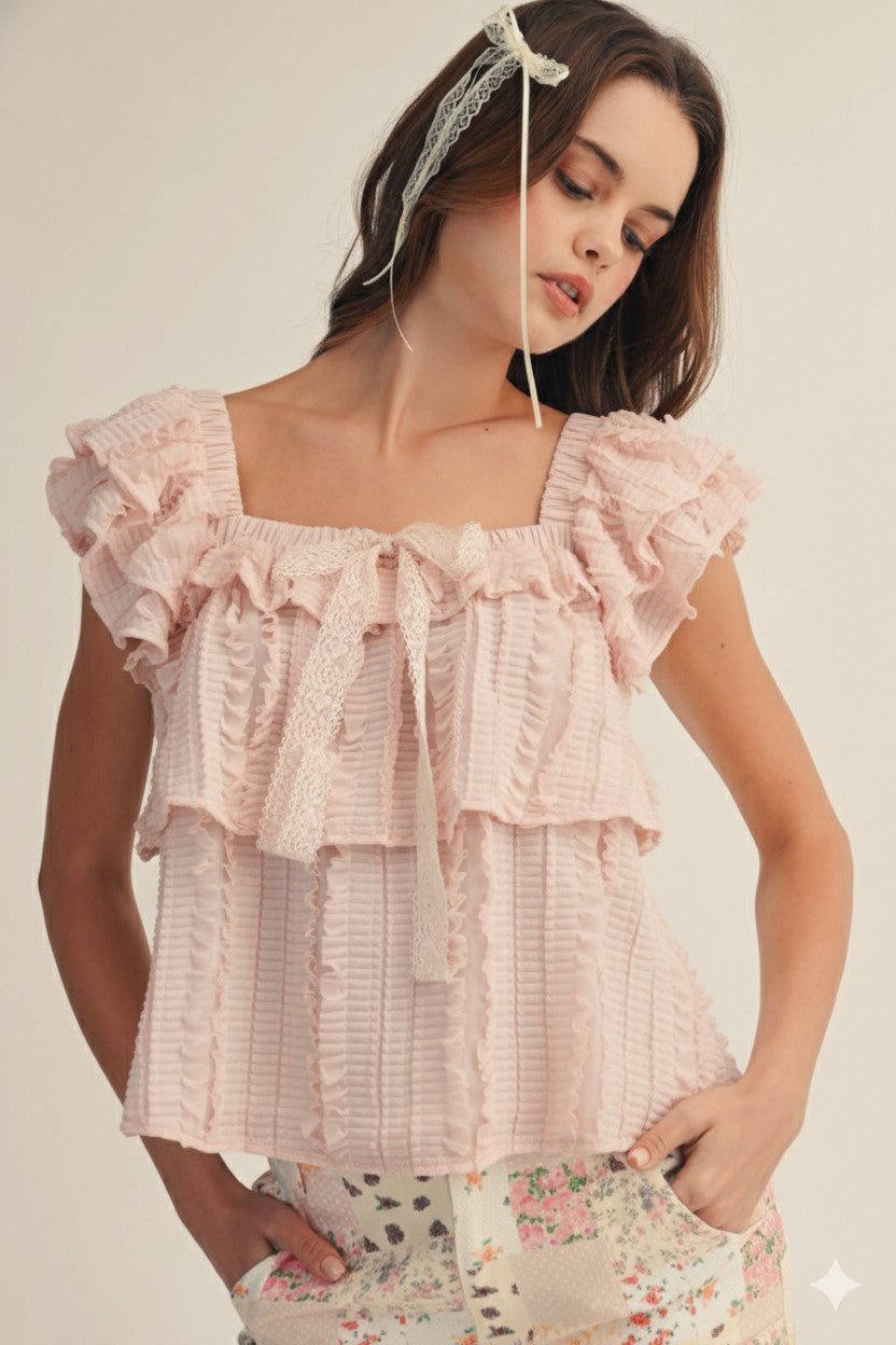 Victoria Ruffled Pleated Blouse - Westly