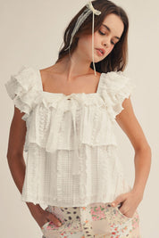 Victoria Ruffled Pleated Blouse - Westly