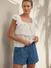 Victoria Ruffled Pleated Blouse - Westly