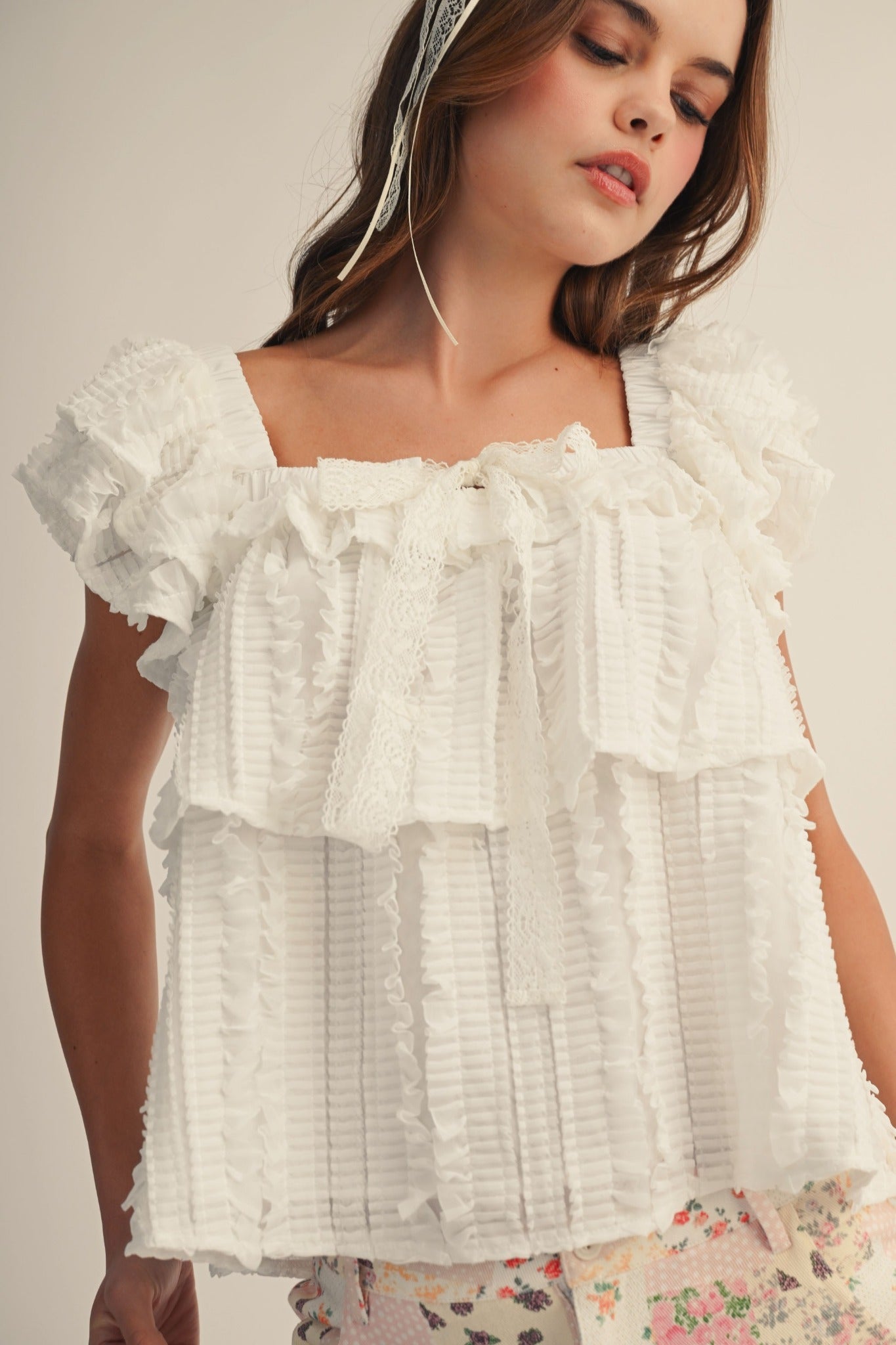 Victoria Ruffled Pleated Blouse - Westly