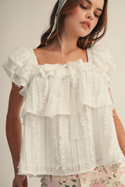 Victoria Ruffled Pleated Blouse - Westly