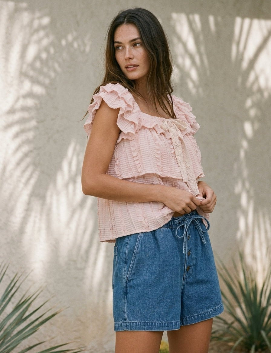 Victoria Ruffled Pleated Blouse - Westly