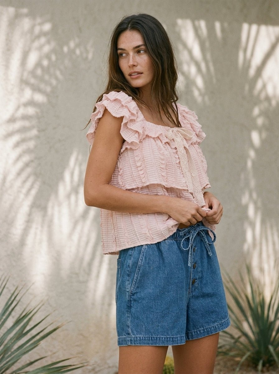Victoria Ruffled Pleated Blouse - Westly