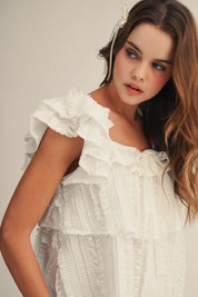 Victoria Ruffled Pleated Blouse - Westly