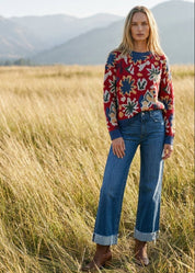 Vincent Abstract Floral Knit Sweater - Westly