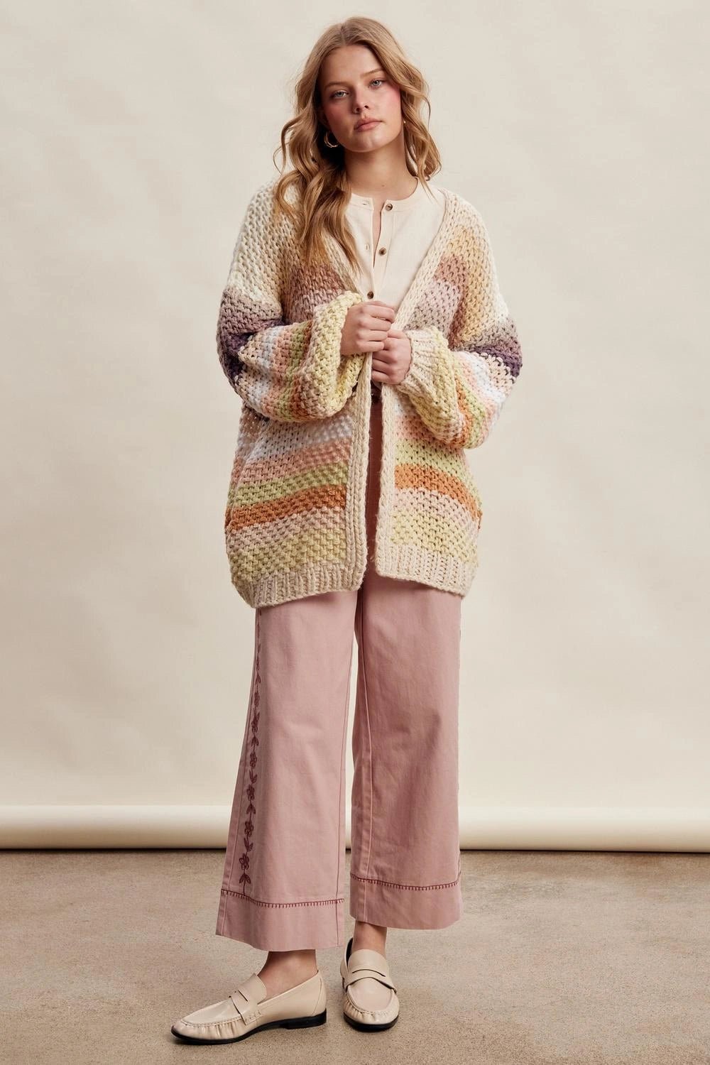 Viv Rainbow Hand-Crochet Cardigan - Westly