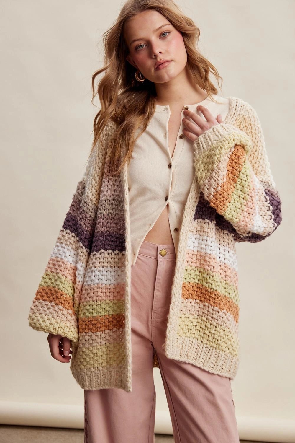 Viv Rainbow Hand-Crochet Cardigan - Westly