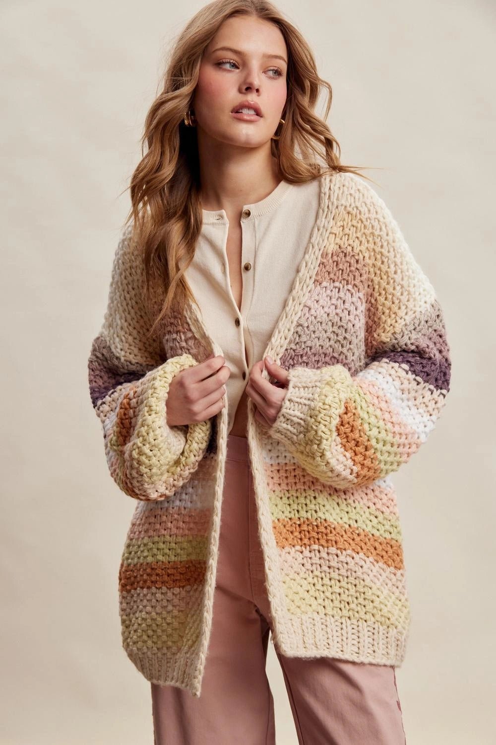 Viv Rainbow Hand-Crochet Cardigan - Westly