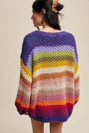 Viv Rainbow Hand - Crochet Cardigan - Westly