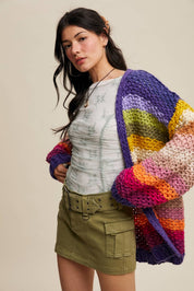 Viv Rainbow Hand - Crochet Cardigan - Westly