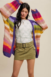Viv Rainbow Hand - Crochet Cardigan - Westly