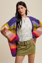 Viv Rainbow Hand - Crochet Cardigan - Westly