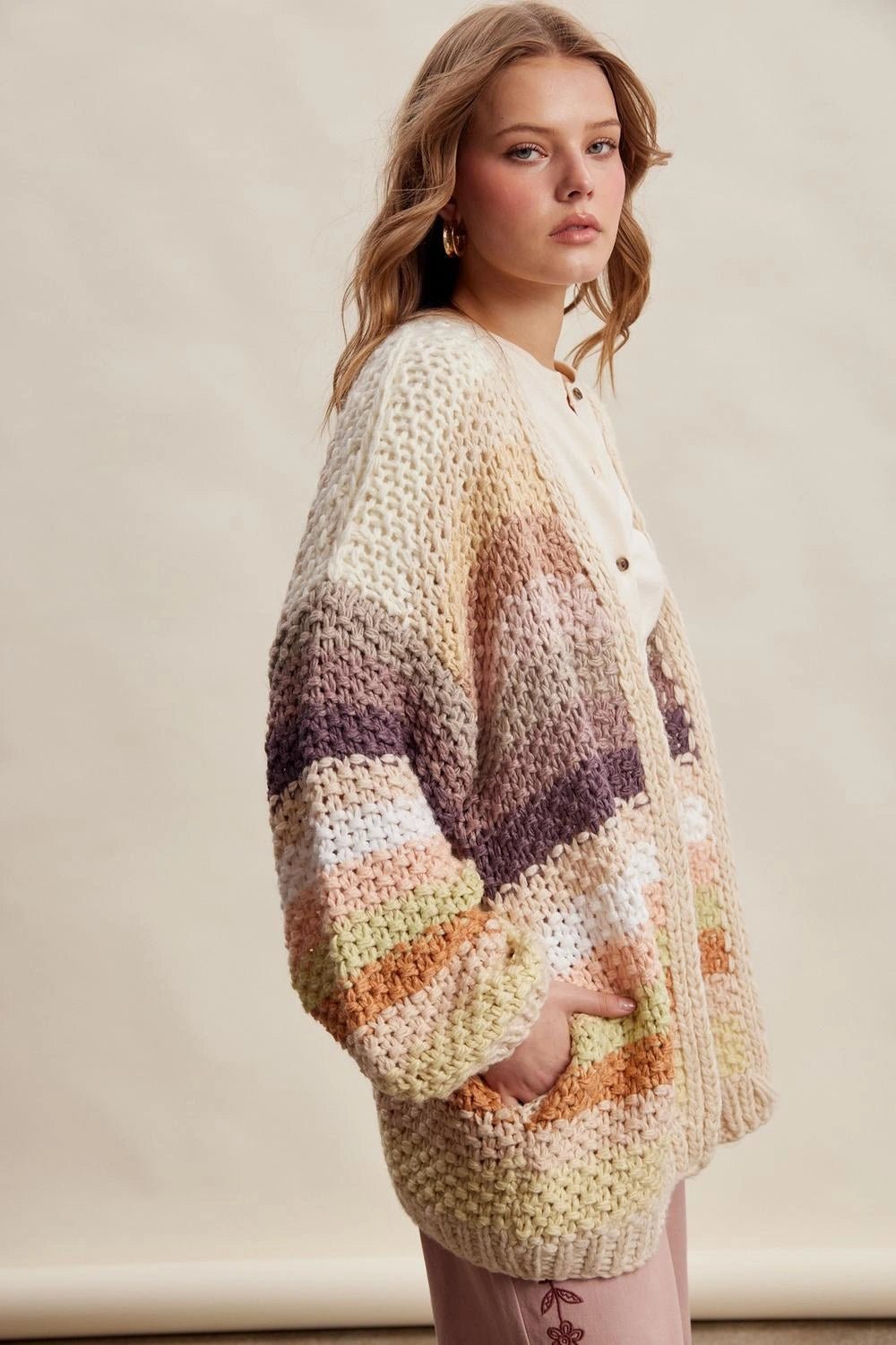 Viv Rainbow Hand-Crochet Cardigan - Westly