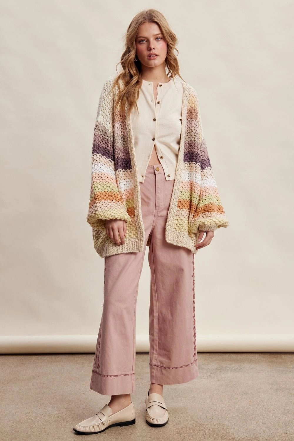 Viv Rainbow Hand-Crochet Cardigan - Westly