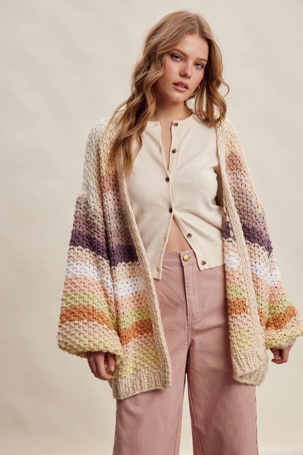 Viv Rainbow Hand-Crochet Cardigan - Westly