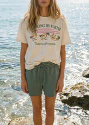 Walking By Faith Oversized Graphic Tee - Westly