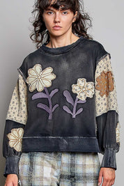 Wallflower Double Gauze French Terry Patchwork Pullover - Westly