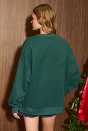 Wash Day Holiday Clothesline Sweatshirt in Dark Green — product photo 04
