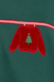 Wash Day Holiday Clothesline Sweatshirt in Dark Green — product photo 05