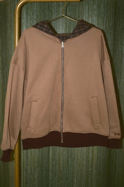 Wayfarer Reversible Zip Hoodie in Taupe - product photo 9