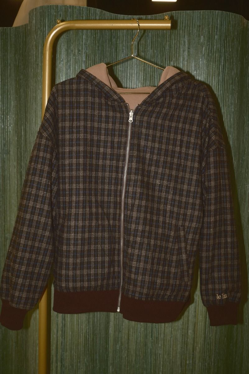 Wayfarer Reversible Zip Hoodie in Taupe - product photo 10