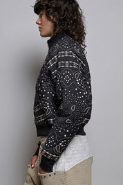 Waylon Bandana Quilted Bomber Jacket - Westly