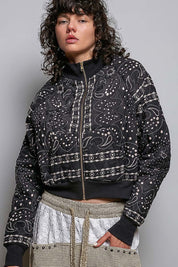 Waylon Bandana Quilted Bomber Jacket - Westly