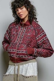 Waylon Bandana Quilted Bomber Jacket - Westly