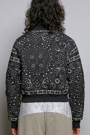 Waylon Bandana Quilted Bomber Jacket - Westly