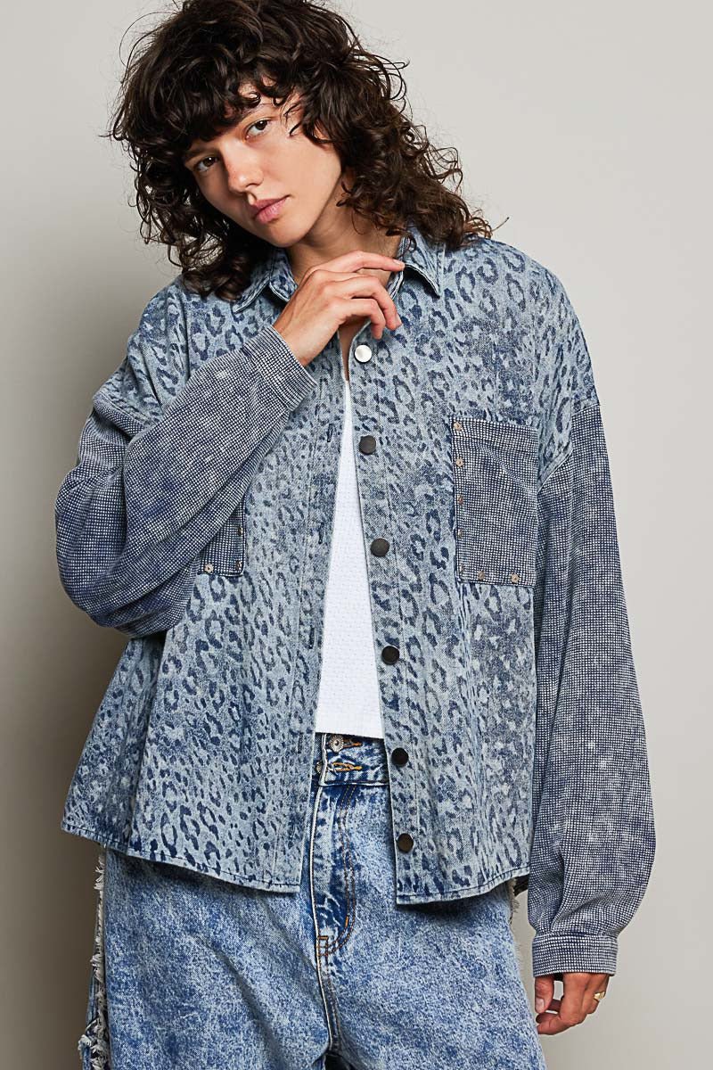Wayward Mixed Print Shacket - Westly