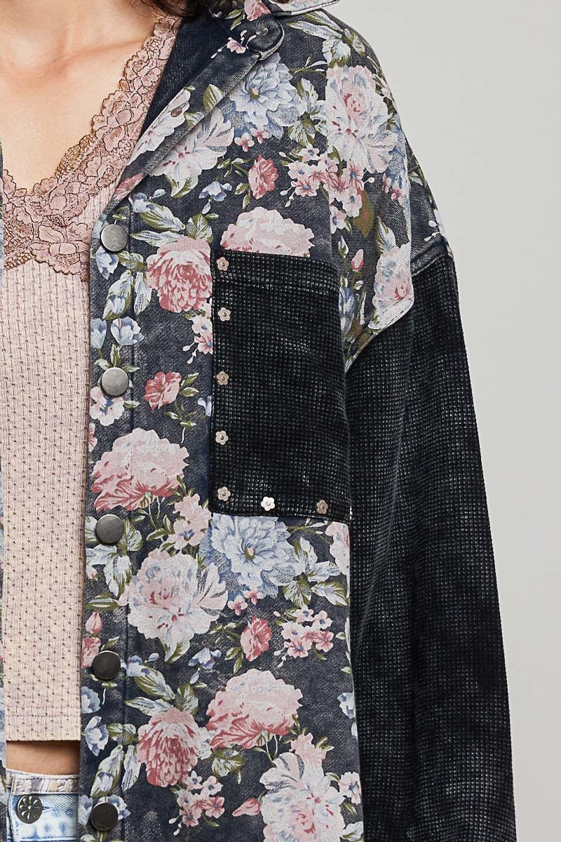 Wayward Mixed Print Shacket - Westly