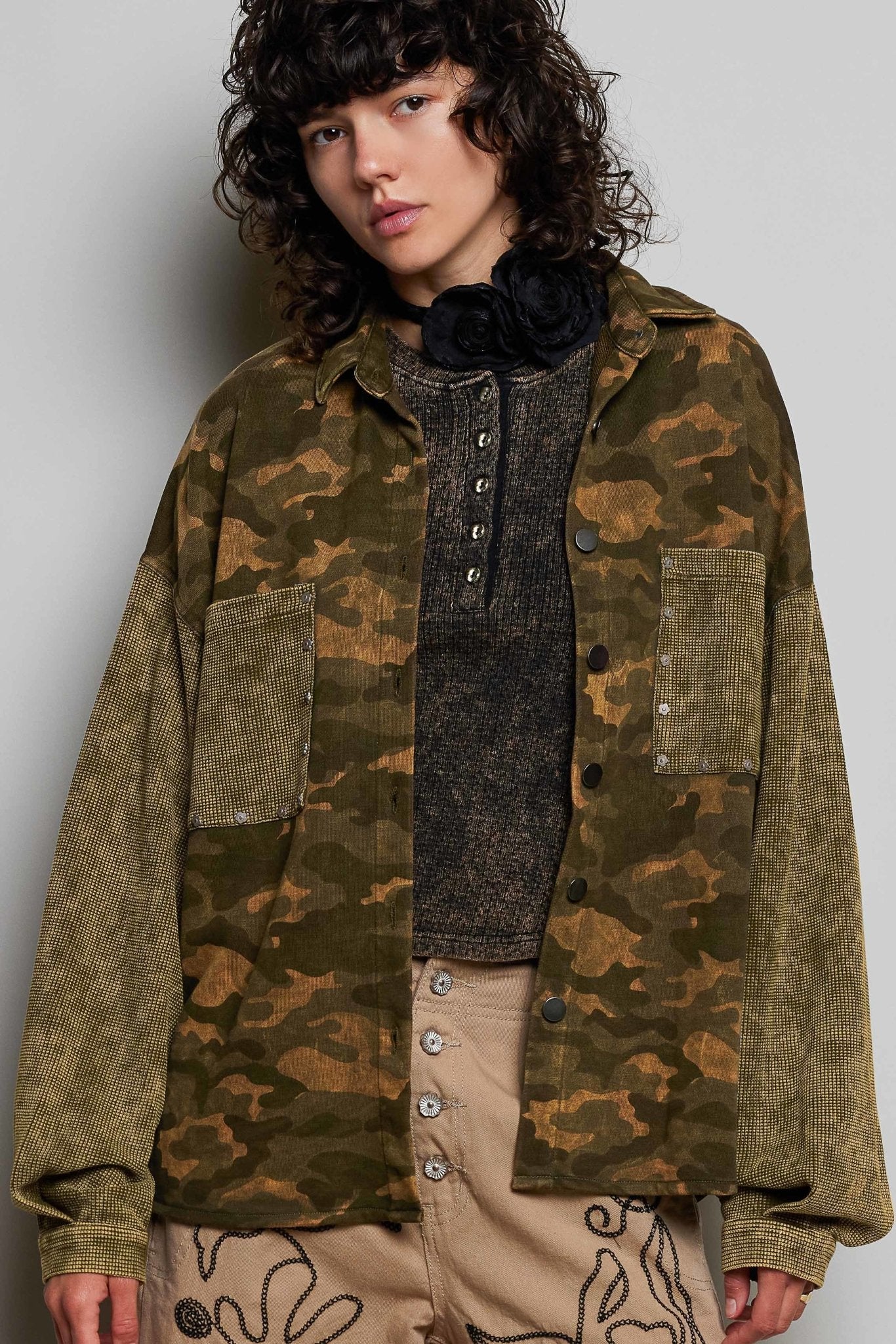 Wayward Mixed Print Shacket - Westly