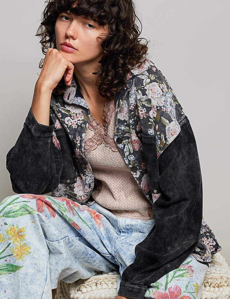 Wayward Mixed Print Shacket - Westly