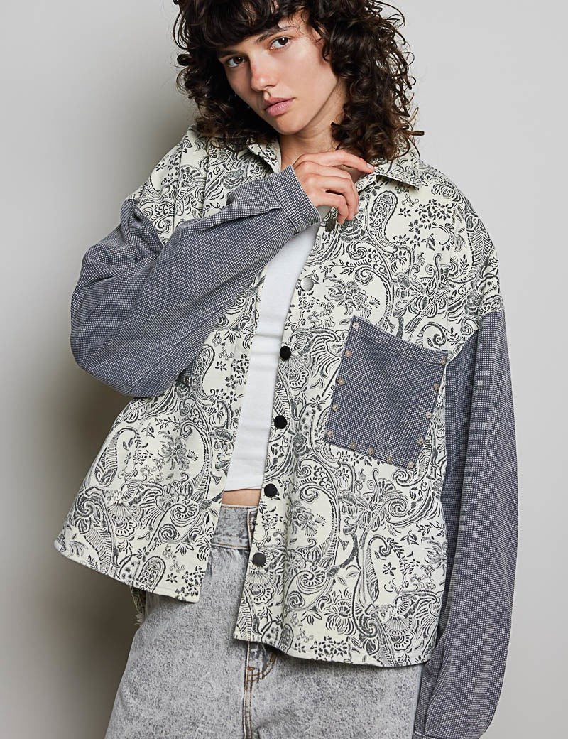 Wayward Mixed Print Shacket - Westly