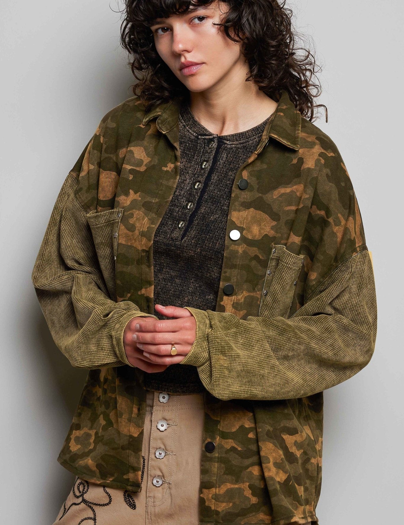 Wayward Mixed Print Shacket - Westly
