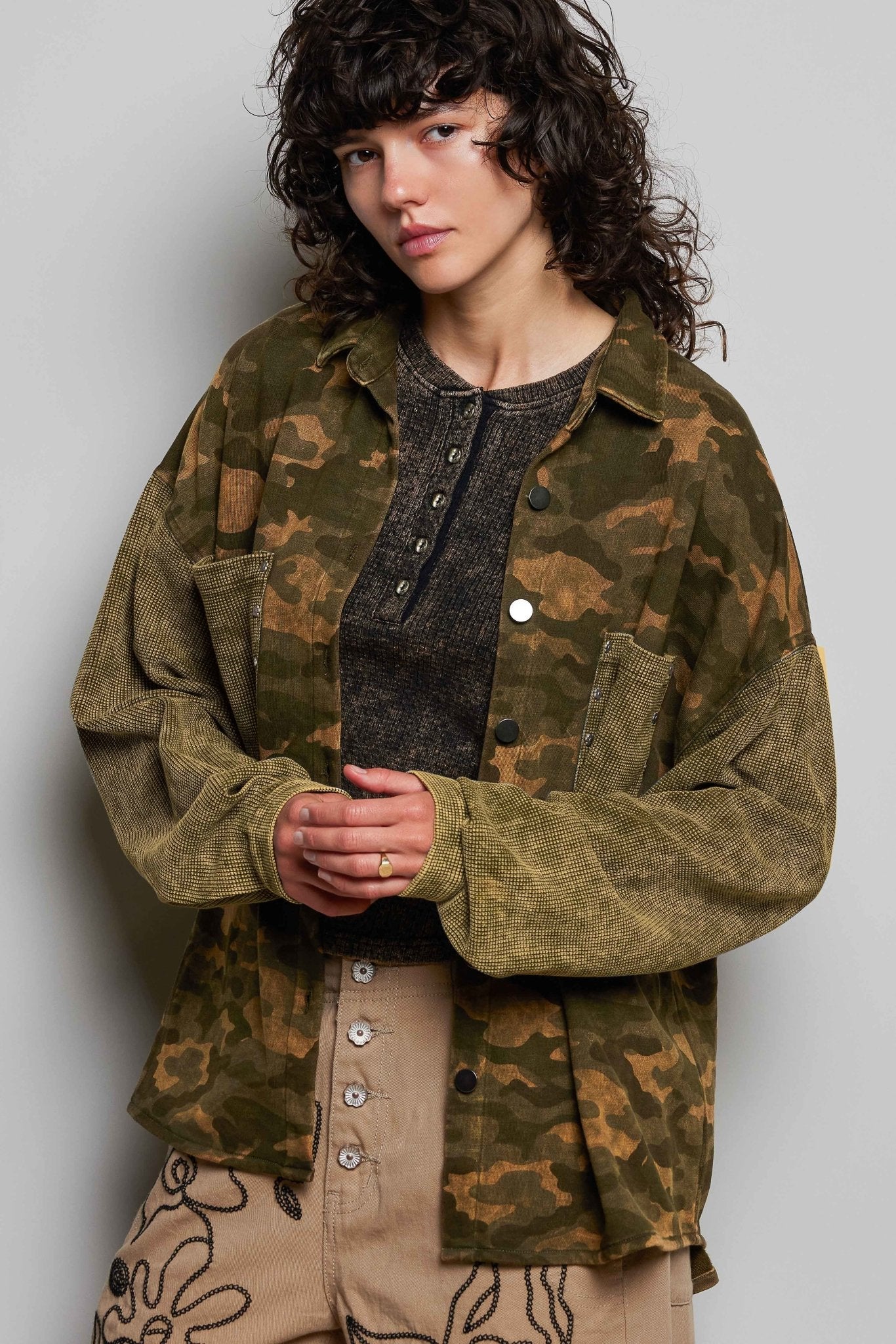 Wayward Mixed Print Shacket - Westly