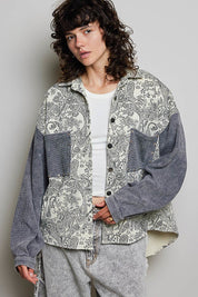 Wayward Mixed Print Shacket - Westly