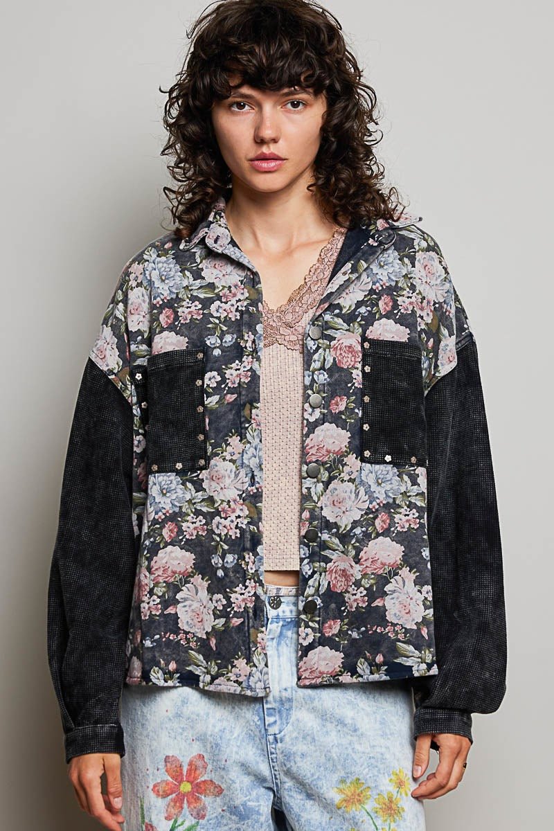 Wayward Mixed Print Shacket - Westly