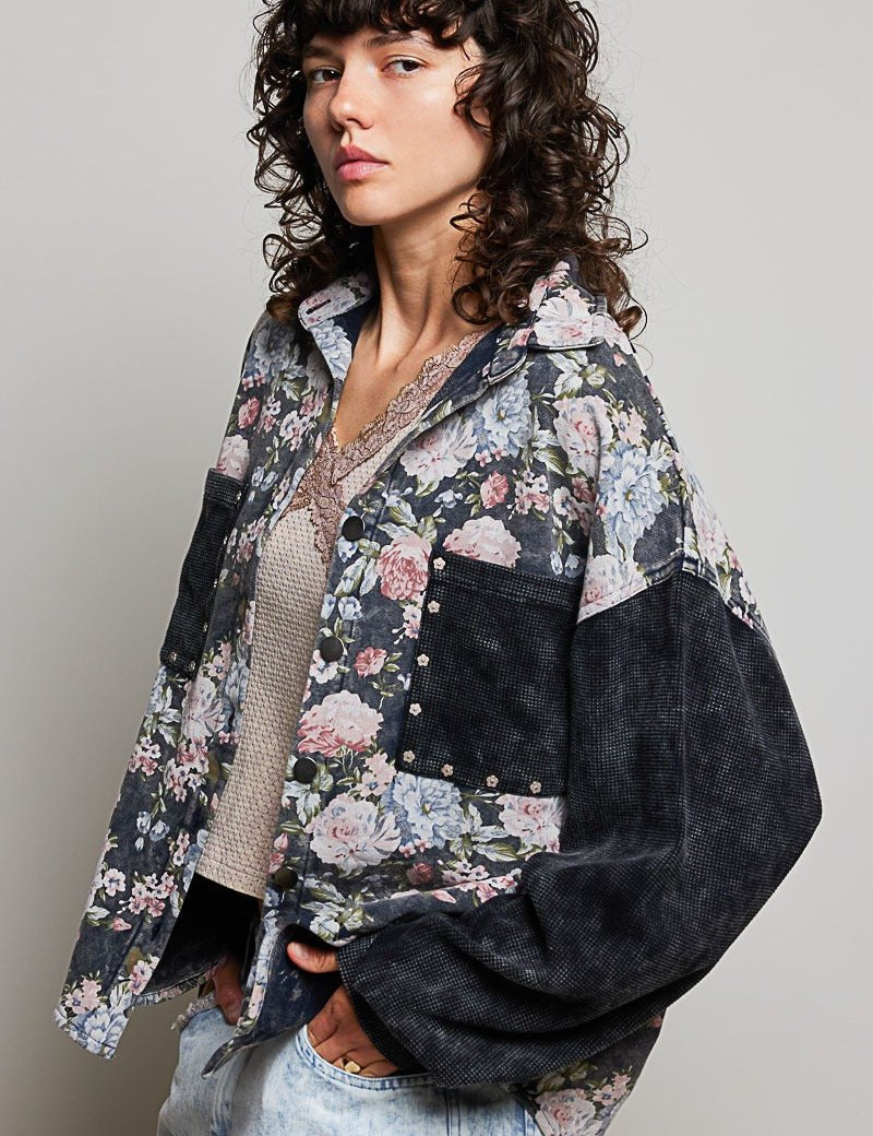 Wayward Mixed Print Shacket - Westly