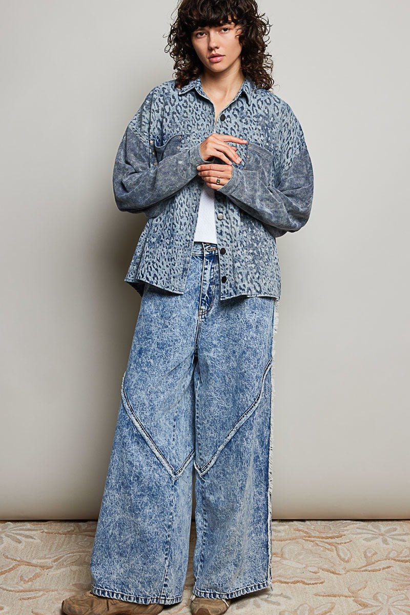 Wayward Mixed Print Shacket - Westly