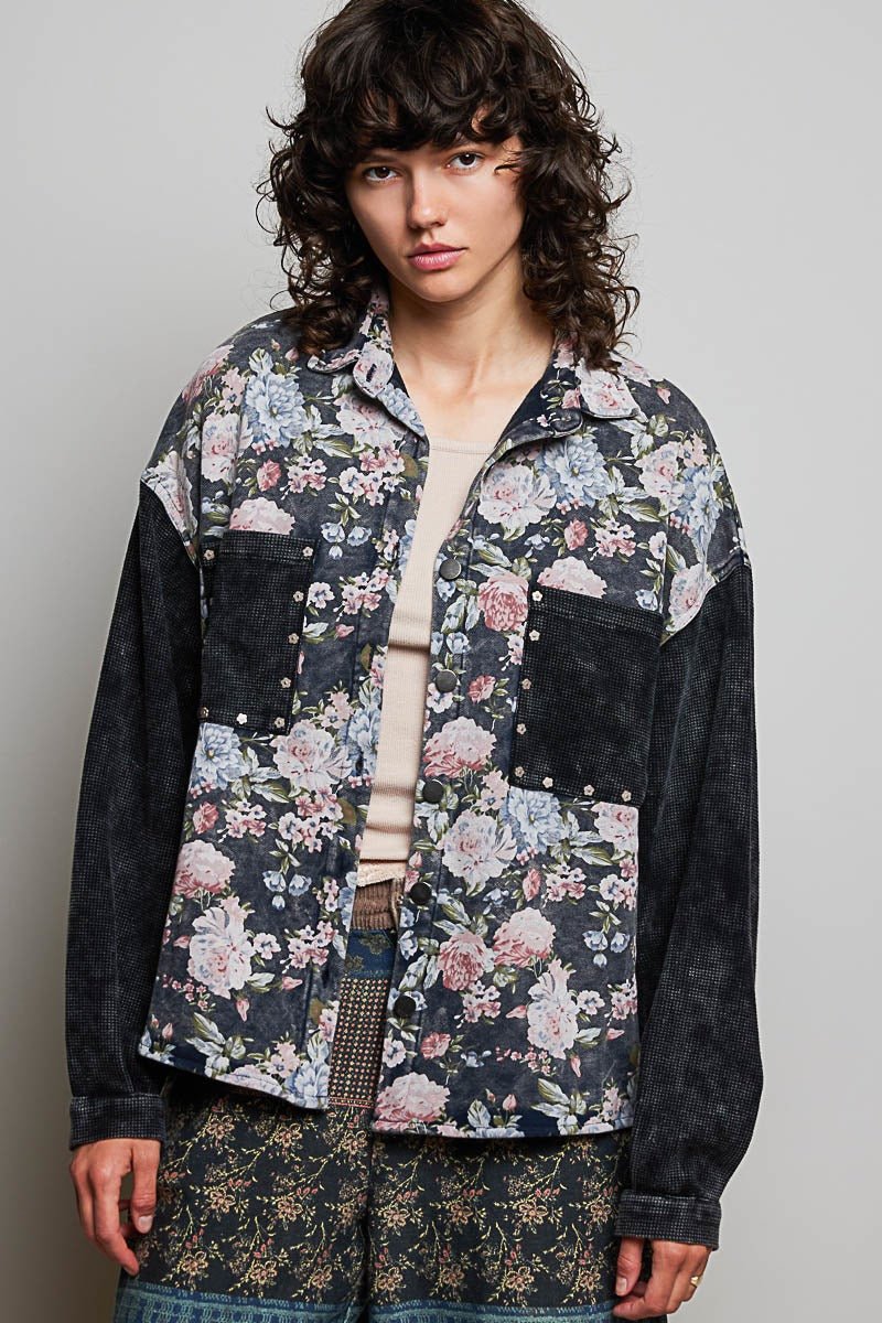 Wayward Mixed Print Shacket - Westly
