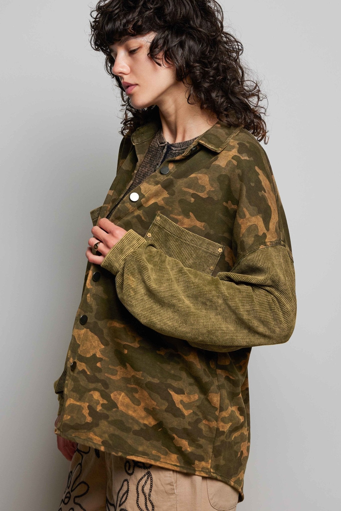 Wayward Mixed Print Shacket - Westly