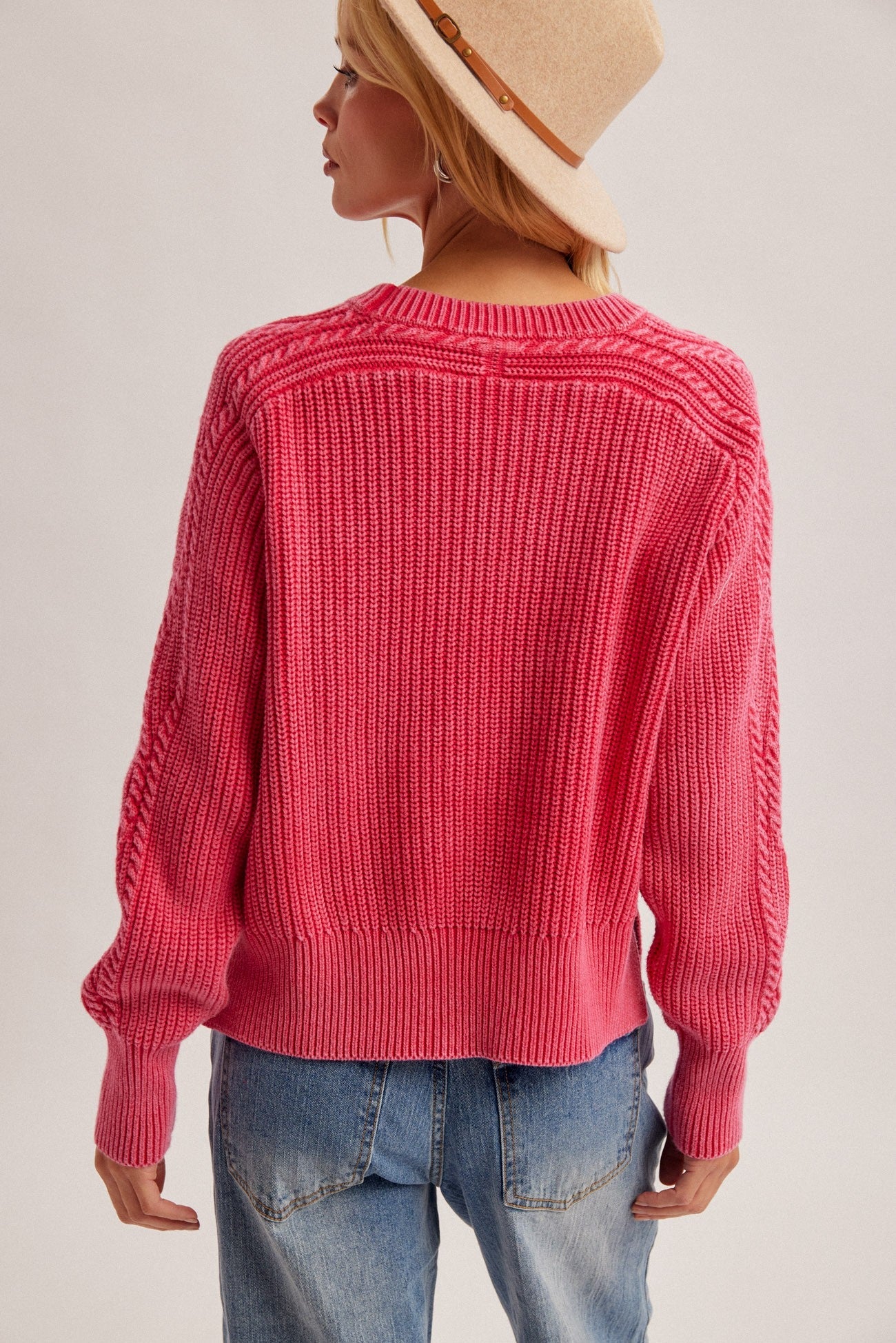Weathered Days Cable Knit Sweater - Westly