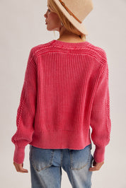 Weathered Days Cable Knit Sweater - Westly