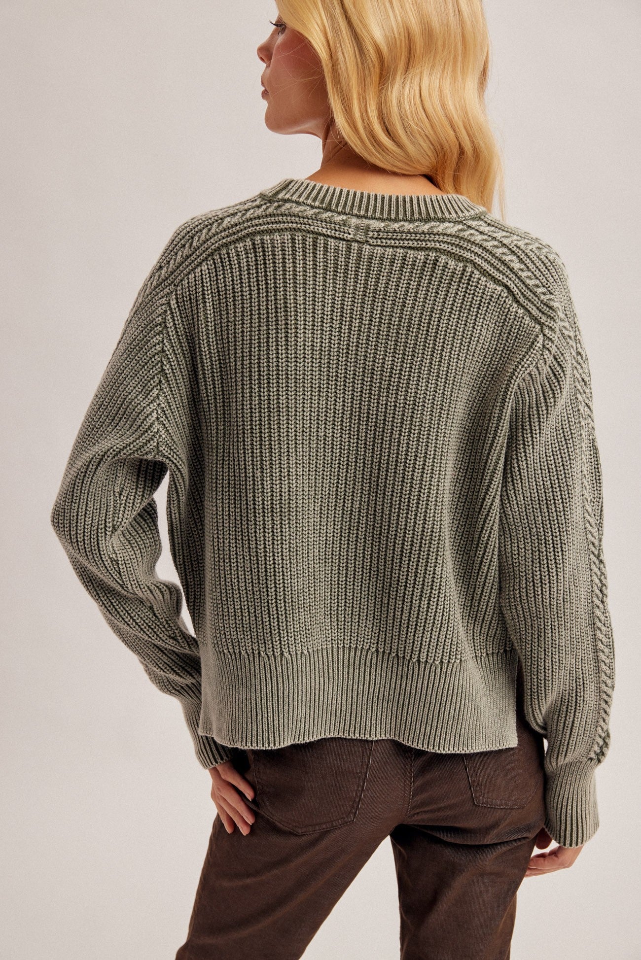 Weathered Days Cable Knit Sweater - Westly