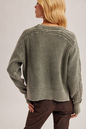 Weathered Days Cable Knit Sweater - Westly