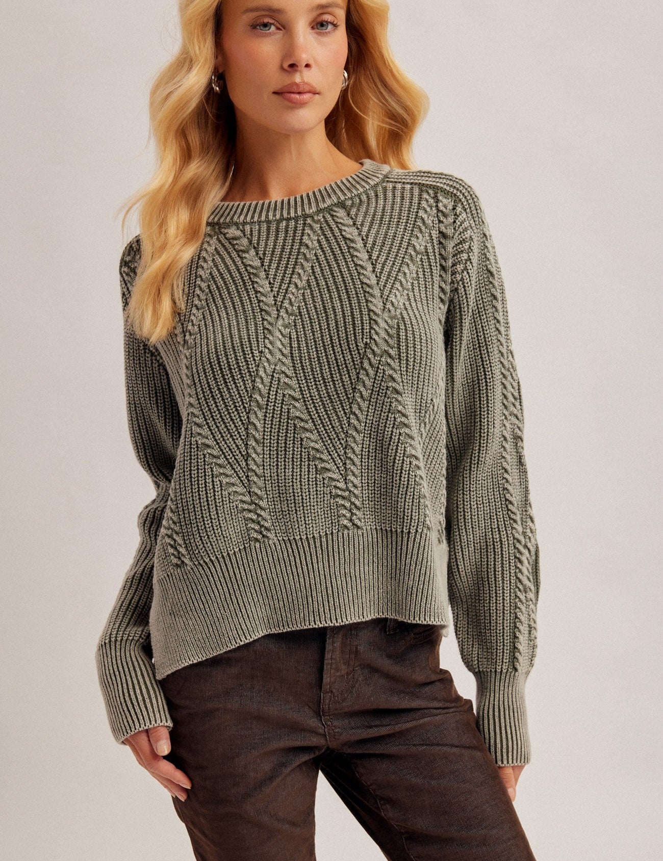 Weathered Days Cable Knit Sweater - Westly