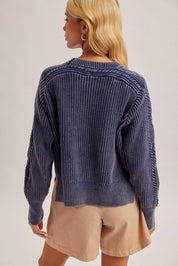 Weathered Days Cable Knit Sweater - Westly