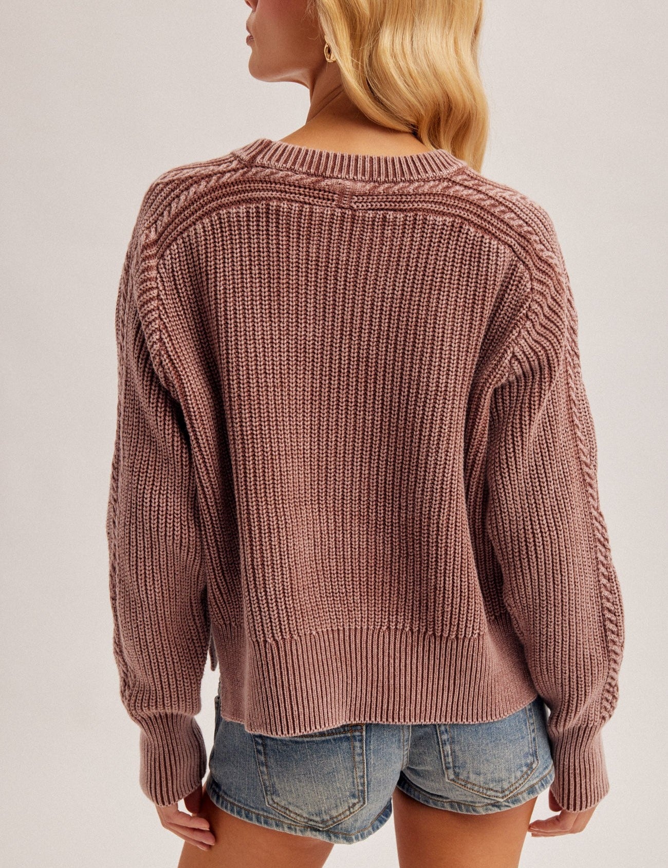 Weathered Days Cable Knit Sweater - Westly