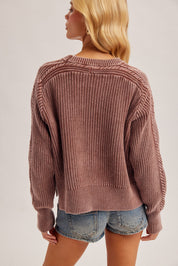 Weathered Days Cable Knit Sweater - Westly